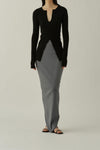 Swaying/knit Bubble gauze half -open jacket SW23SS1T60 black